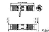 Metz Connect 130863-02-E Metz Connect kabelverbinders Class FA CAT 7a 130863-02-E Adapter Aantal polen: 8 Metaal 1 stuk(s) - thumbnail