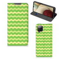 Samsung Galaxy A12 Hoesje met Magneet Waves Green - thumbnail