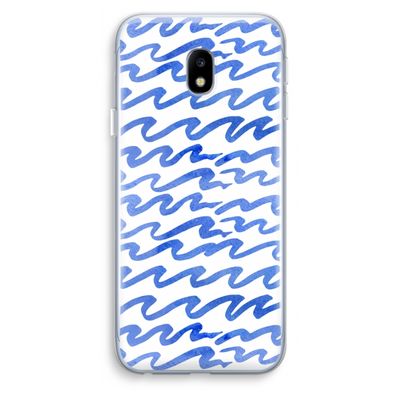 Blauwe golven: Samsung Galaxy J3 (2017) Transparant Hoesje