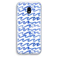 Blauwe golven: Samsung Galaxy J3 (2017) Transparant Hoesje Blauwe golven: Samsung Galaxy J3 (2017) Transparant Hoesje