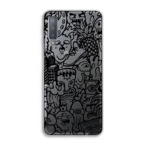 Vexx Black Mixtape: Samsung Galaxy A7 (2018) Transparant Hoesje