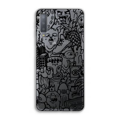Vexx Black Mixtape: Samsung Galaxy A7 (2018) Transparant Hoesje