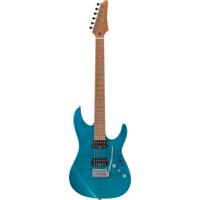 Ibanez Prestige Martin Miller Signature MM1-TAB Transparent Aqua Blue elektrische gitaar met koffer - thumbnail