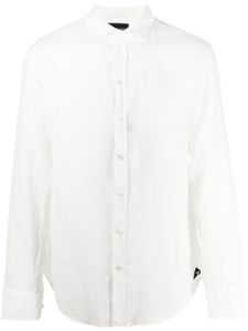 Emporio Armani chemise en lin à manches longues - Blanc