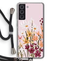 Painted wildflowers: Samsung Galaxy S21 FE Transparant Hoesje met koord