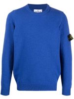 Stone Island pull en maille à patch Compass - Bleu - thumbnail