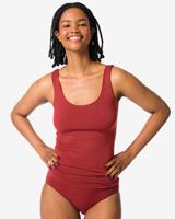 HEMA Dameshemd naadloos micro spaghettibandjes donkerrood (donkerrood)