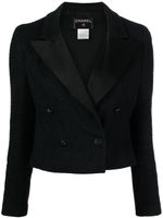 CHANEL Pre-Owned veste crop en tweed (2005) - Noir - thumbnail