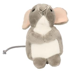 Knuffeldier Muis - zachte pluche stof - premium kwaliteit knuffels - grijs - 11 cm