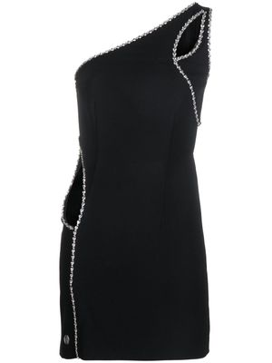 Philipp Plein robe courte à ornements en cristal - Noir
