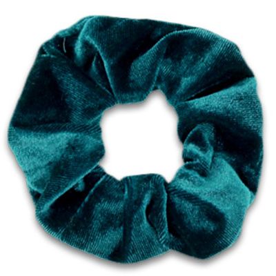 scrunchie Velvet Peacock green