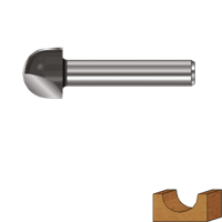 Rotec HM Holprofielfrees | GOLD-LINE | ø12,7 | R=6,35 | d2=8 - 271.20.0635