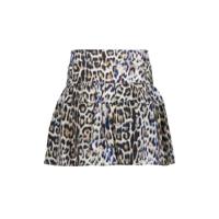Geisha winter rok meisjes - bruin/blauw/zwart - luipaard