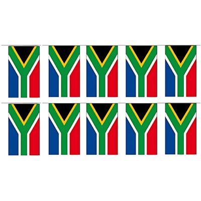 2x slinger zuid-afrika - 400 cm - papier - vlag - landen thema - zuid-afrikaanse vlag
