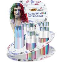Balpen bic 4kleuren medium assorti