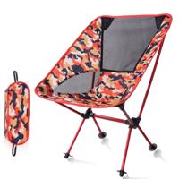 Outdoor Camouflage Portable Folding Camping stoel licht vissen strand stoel luchtvaart aluminiumlegering rugleuning Recliner