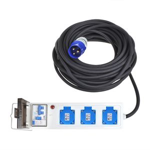Tent-/vouwwagen unit 10M met MCCB en RCD 373582