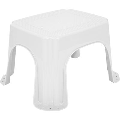 Krukje - wit - 27 x 32 x 21 cm - kunststof - opstapje - anti-slip - Toilet/wc opstapje