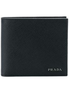 Prada portefeuille à plaque logo - Noir