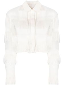 Genny chemise à franges - Blanc