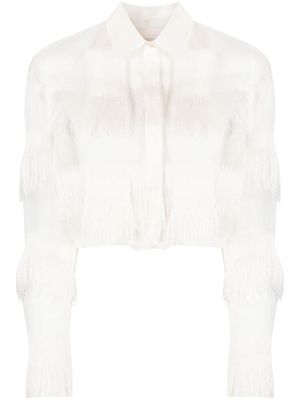 Genny chemise à franges - Blanc