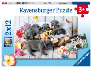 Ravensburger puzzel 2x12 stukjes schattige haarbolletje
