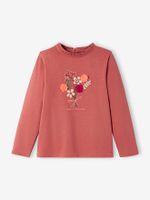 T-shirt met versiering en motief froufrou Oeko-Tex® terracota - thumbnail