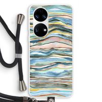 Watercolor Agate: Huawei P50 Transparant Hoesje met koord Watercolor Agate: Huawei P50 Transparant Hoesje met koord