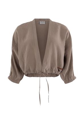 Moscow 142-05-bolero Vest 400-1 Dark Brown Solid