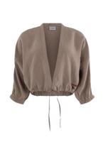 Moscow 142-05-bolero Vest 400-1 Dark Brown Solid