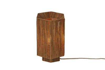 GOOD&MOJO Tafellamp 'Panama' Raffia, 36cm, kleur Bruin