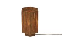 GOOD&MOJO Tafellamp 'Panama' Raffia, 36cm, kleur Bruin