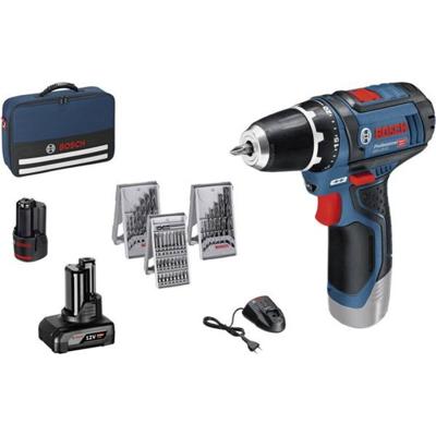 Bosch accu schroefboormachine - GSR 12V-15 C - 12V - 1x 4.0Ah / 1x2.0 Ah accu - met 39-delig acc. set