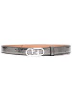 FENDI ceinture à boucle logo - Gris