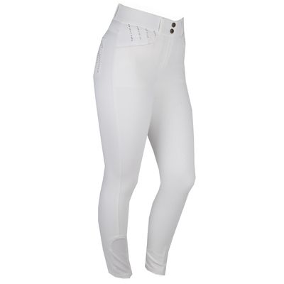Mondoni Crystal high waist KG rijbroek wit maat:42