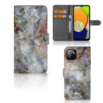 Samsung Galaxy A03 | Bookcase | Marmer Grijs