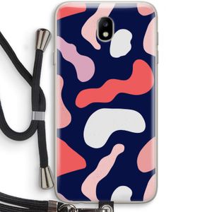 Memphis Shapes Pink: Samsung Galaxy J7 (2017) Transparant Hoesje met koord