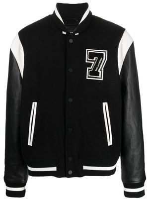 Karl Lagerfeld veste bomber à détails appliqués - Noir
