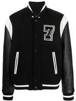 Karl Lagerfeld veste bomber à détails appliqués - Noir