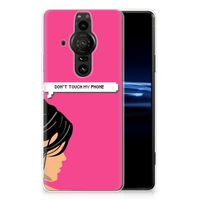 Sony Xperia Pro-I Silicone-hoesje Woman Don't Touch My Phone