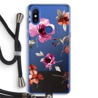 Geschilderde bloemen: Xiaomi Mi Mix 3 Transparant Hoesje met koord