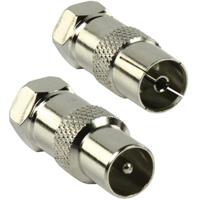 COAX naar F adapters. Set van 2