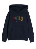 Ralph Lauren Kids hoodie en coton à logo imprimé - Bleu - thumbnail