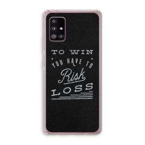 Risk loss: Samsung Galaxy A51 5G Transparant Hoesje