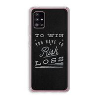 Risk loss: Samsung Galaxy A51 5G Transparant Hoesje
