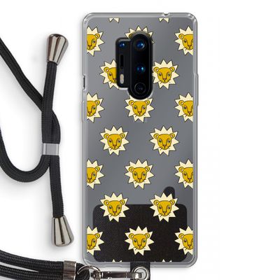 Leeuwenkoppen: OnePlus 8 Pro Transparant Hoesje met koord
