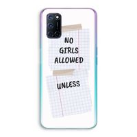 No Girls Allowed Unless: Oppo A52 Transparant Hoesje