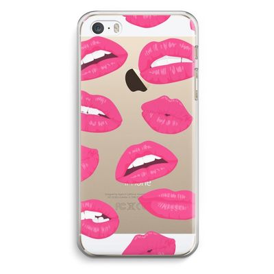 Bite my lip: iPhone 5 / 5S / SE Transparant Hoesje