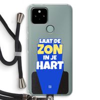 Laat de zon in je hart: Pixel 5 Transparant Hoesje met koord