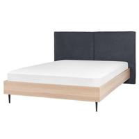 Beliani - IZERNORE - Bed - Donkergrijs - 160 x 200 cm - Stof